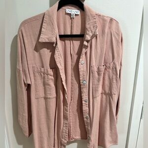 She+Sky pink button down